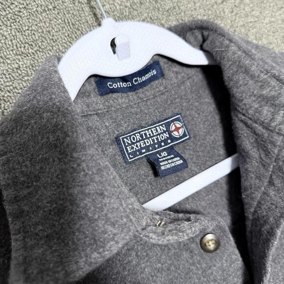 Northern ExpeditionLtd GreyxMens L Heavyweight Flannel Shirt - Picture 3 of 7